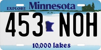 MN license plate 453NOH