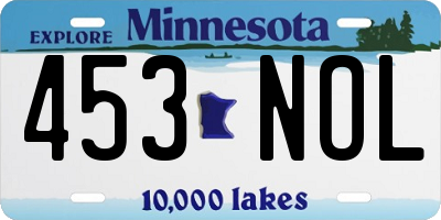MN license plate 453NOL