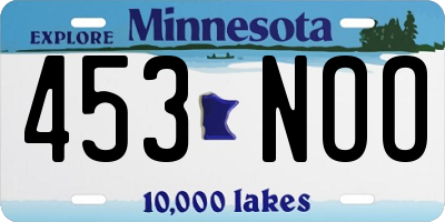 MN license plate 453NOO
