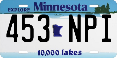 MN license plate 453NPI