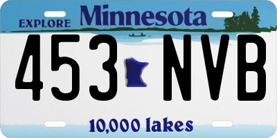 MN license plate 453NVB