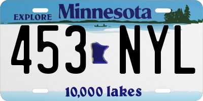 MN license plate 453NYL