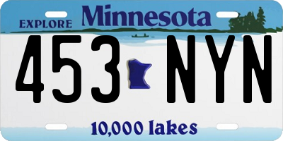 MN license plate 453NYN