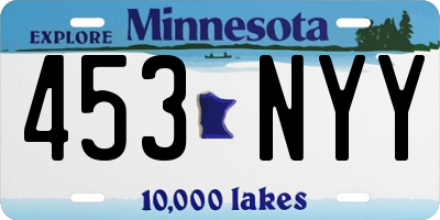 MN license plate 453NYY