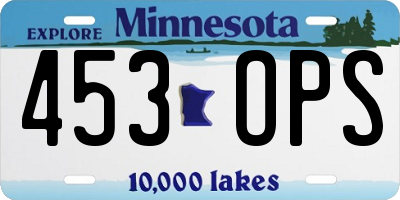 MN license plate 453OPS