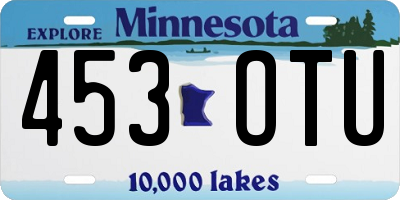 MN license plate 453OTU