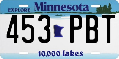 MN license plate 453PBT