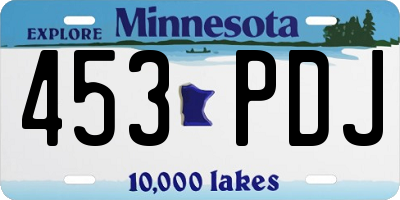 MN license plate 453PDJ