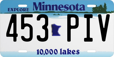 MN license plate 453PIV