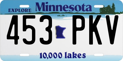 MN license plate 453PKV
