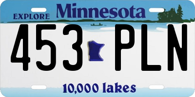 MN license plate 453PLN