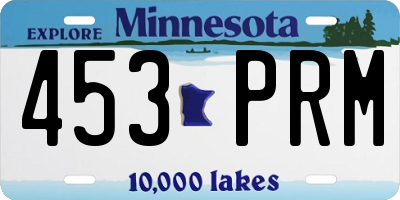 MN license plate 453PRM