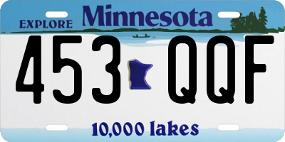 MN license plate 453QQF