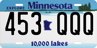 MN license plate 453QQQ