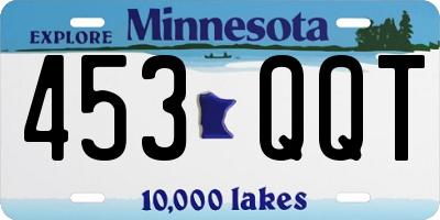 MN license plate 453QQT