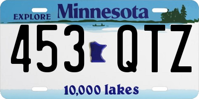 MN license plate 453QTZ