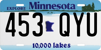 MN license plate 453QYU