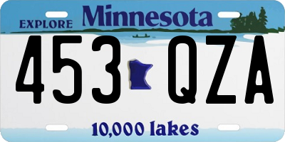 MN license plate 453QZA