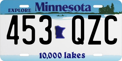 MN license plate 453QZC