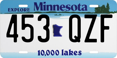 MN license plate 453QZF
