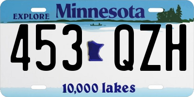 MN license plate 453QZH