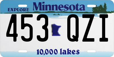 MN license plate 453QZI