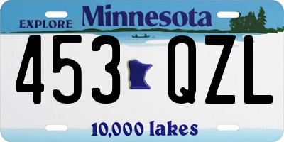 MN license plate 453QZL