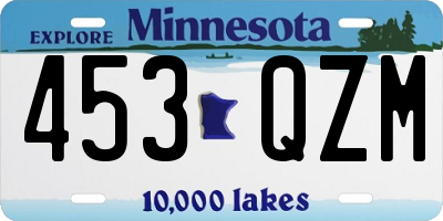 MN license plate 453QZM