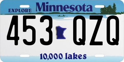 MN license plate 453QZQ
