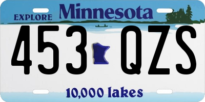 MN license plate 453QZS