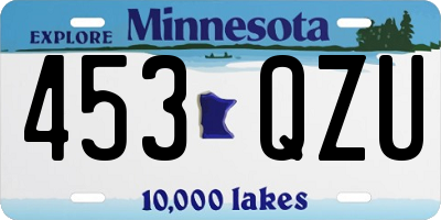 MN license plate 453QZU