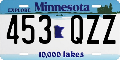 MN license plate 453QZZ