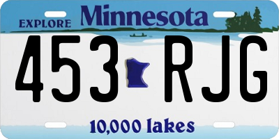 MN license plate 453RJG