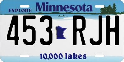 MN license plate 453RJH