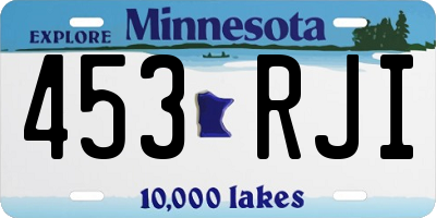 MN license plate 453RJI