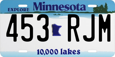 MN license plate 453RJM