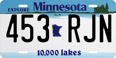 MN license plate 453RJN