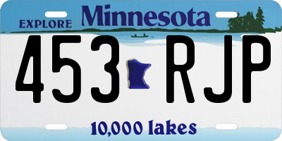 MN license plate 453RJP