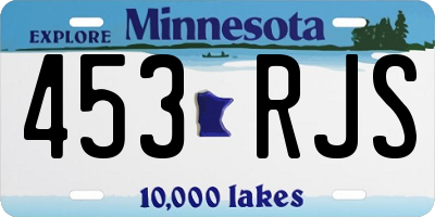 MN license plate 453RJS