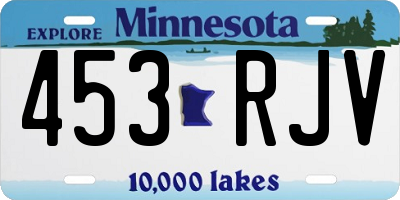 MN license plate 453RJV