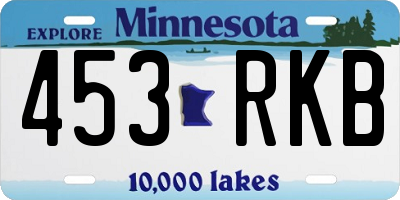 MN license plate 453RKB