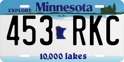 MN license plate 453RKC