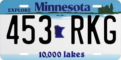 MN license plate 453RKG
