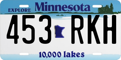 MN license plate 453RKH