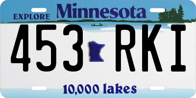 MN license plate 453RKI