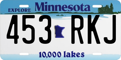 MN license plate 453RKJ