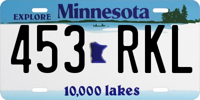 MN license plate 453RKL
