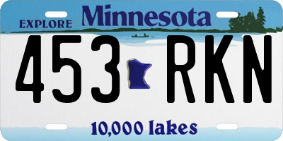 MN license plate 453RKN
