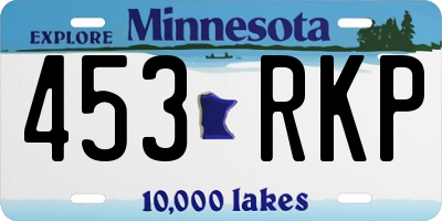 MN license plate 453RKP