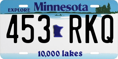 MN license plate 453RKQ
